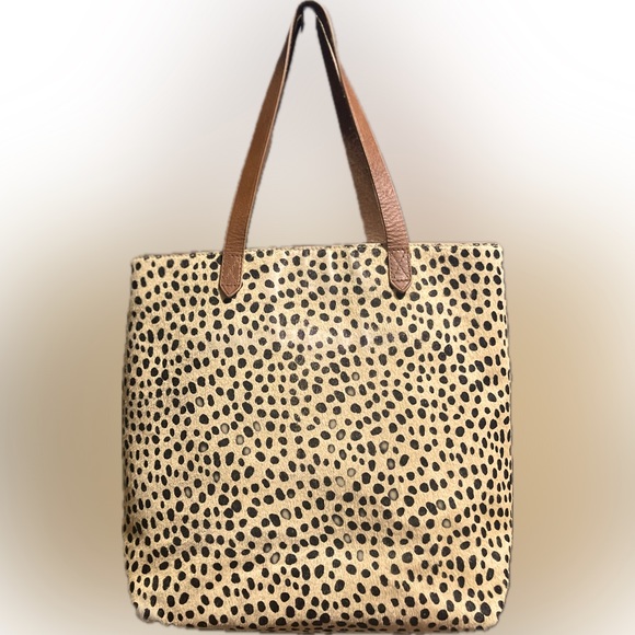 MADEWELL Tote Animal Print Tan/Brown GUC - Picture 3 of 10